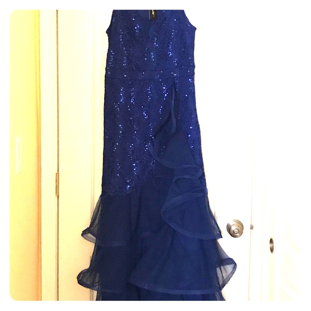 Sequins and tulle long gown